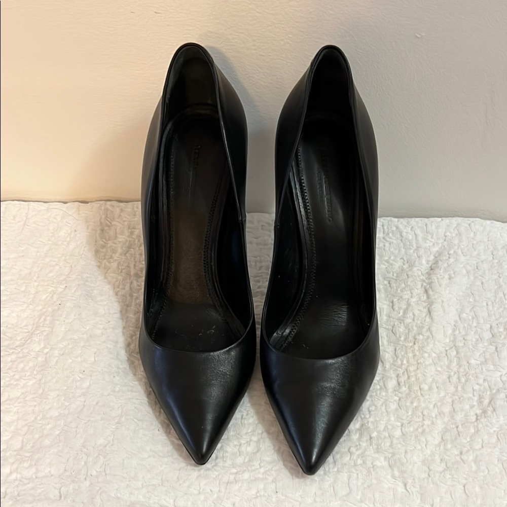 Black Leather Alexander Wang Heels